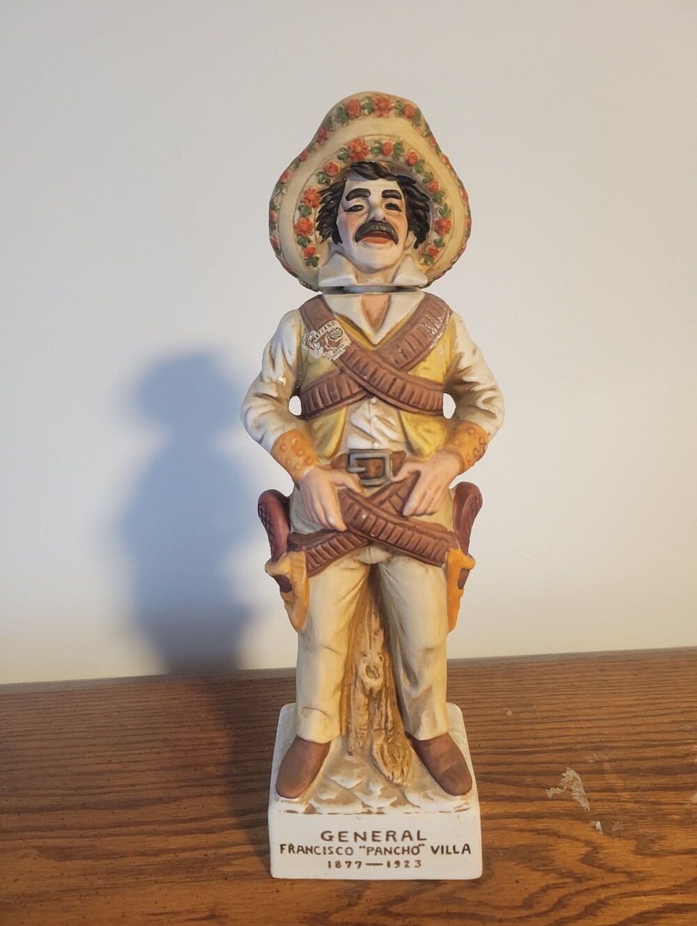 Vintage 1972 General Francisco Pancho Villa Tequlia Decanter